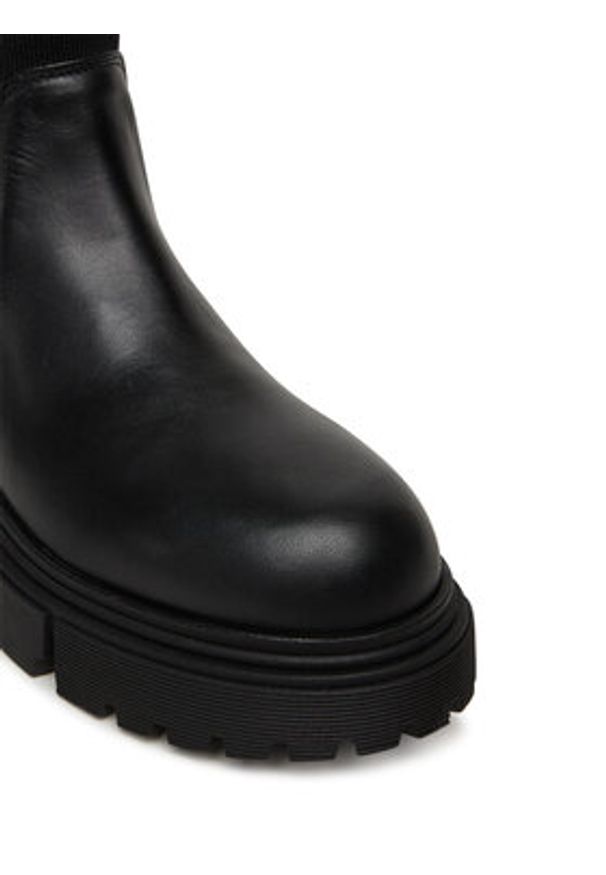 Elisabetta Franchi Kozaki Boot F4A6-E0427-1316 Czarny. Kolor: czarny. Materiał: skóra