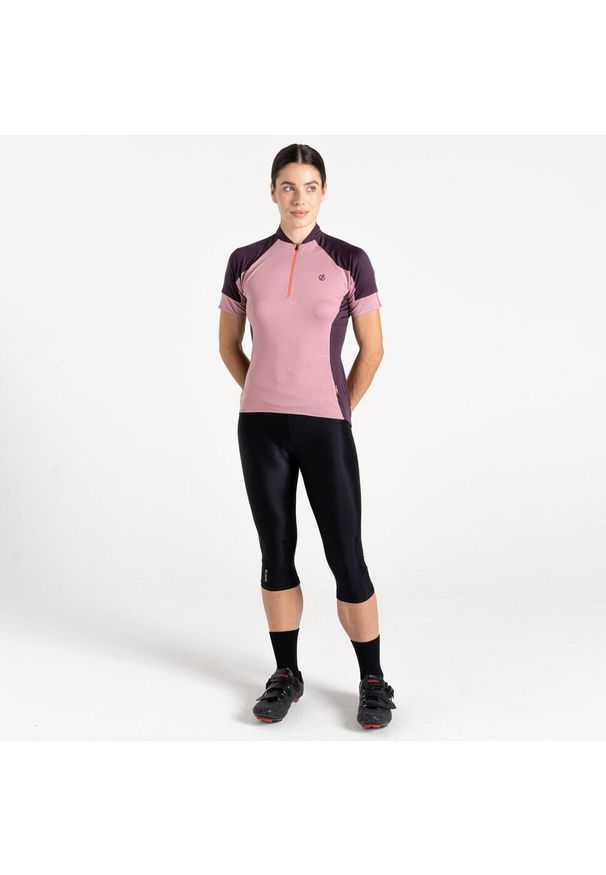 DARE 2B - Koszulka rowerowa damska Flutter. Kolor: fioletowy. Materiał: materiał. Długość: długie. Sport: fitness, turystyka piesza