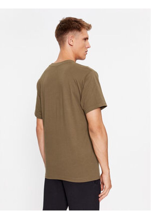 New Balance T-Shirt Essentials Stacked Logo Cotton Jersey Short Sleeve T-shirt MT31541 Brązowy Regular Fit. Kolor: brązowy. Materiał: bawełna