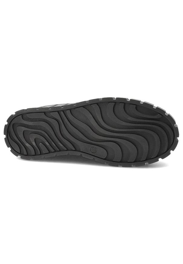 Czarne Sneakersy Karino Wygodne Skórzane Buty Damskie. Zapięcie: sznurówki. Kolor: czarny. Materiał: skóra. Szerokość cholewki: normalna
