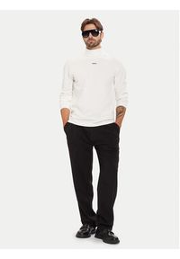 Hugo - HUGO Golf Daporollo 50547372 Beżowy Regular Fit. Typ kołnierza: golf. Kolor: beżowy. Materiał: bawełna