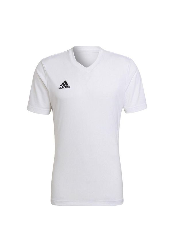 Adidas - Koszulka piłkarska męska adidas Entrada 22 Jersey. Kolor: biały. Materiał: poliester, jersey. Sport: piłka nożna