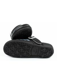 Klapki chodaki buty medyczne Abeba U 7212 czarne niebieskie. Kolor: wielokolorowy, czarny, niebieski. Materiał: skóra #9