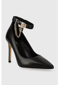 MICHAEL Michael Kors szpilki skórzane Hamilton kolor czarny 40F3HAHP1L. Kolor: czarny. Materiał: skóra. Obcas: na szpilce. Wysokość obcasa: średni #4