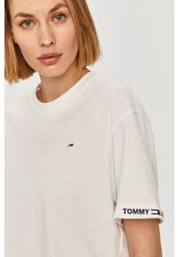 Tommy Jeans - T-shirt. Okazja: na co dzień. Kolor: biały. Wzór: nadruk. Styl: casual #6