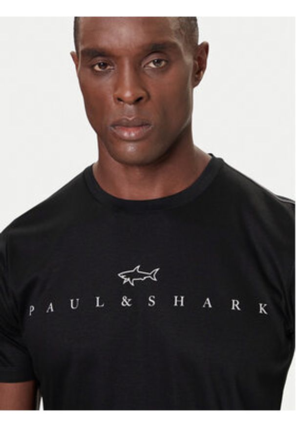 PAUL & SHARK - Paul&Shark T-Shirt 15311635 Czarny Regular Fit. Kolor: czarny. Materiał: bawełna