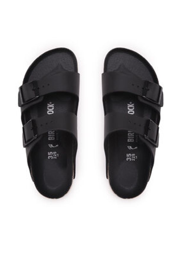 Birkenstock Klapki Arizona 1019069 Czarny. Kolor: czarny. Materiał: skóra