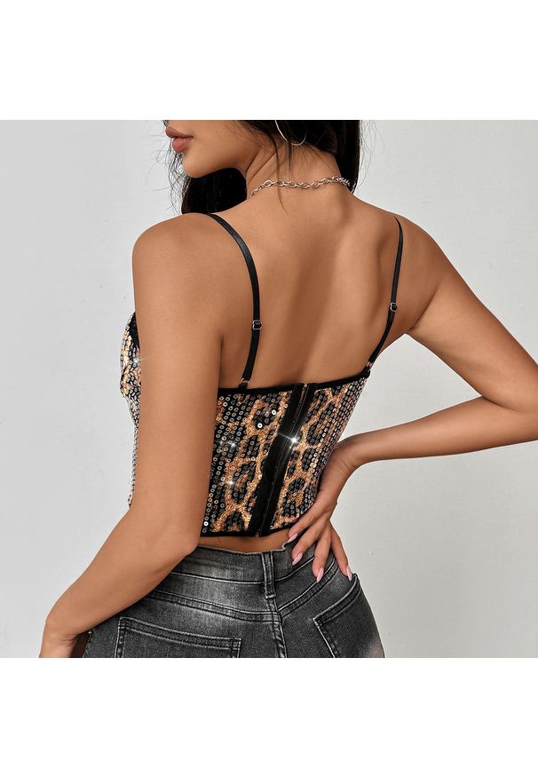 Intica - Gorsetowy biustonosz z koronką i błyszczącymi detalami Tobye. Materiał: koronka. Wzór: koronka