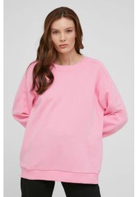 Answear Lab bluza bawełniana damska kolor różowy gładka. Kolor: różowy. Materiał: bawełna. Długość rękawa: długi rękaw. Długość: długie. Wzór: gładki. Styl: wakacyjny #2