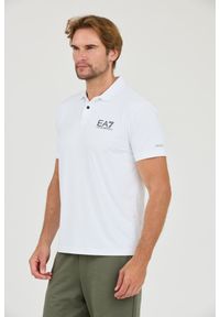 EA7 Emporio Armani - EA7 Biała koszulka polo Ventus 7. Typ kołnierza: polo. Kolor: biały