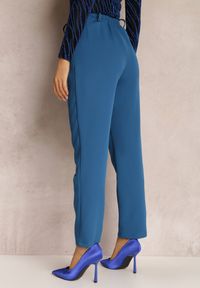 Renee - Granatowe Spodnie Regular Namamn. Okazja: na spotkanie biznesowe. Kolor: niebieski. Długość: długie. Styl: biznesowy #4