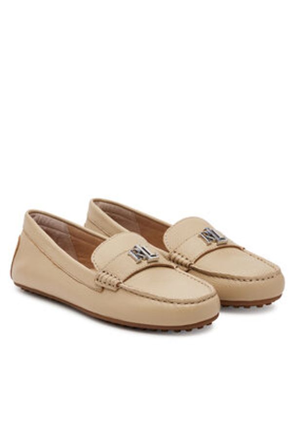 Lauren Ralph Lauren - LAUREN RALPH LAUREN Mokasyny Barnsbury 802942768011 Beżowy. Kolor: beżowy. Materiał: skóra