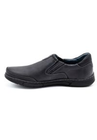 Polbut Buty męskie slip-on J51 szare. Zapięcie: bez zapięcia. Kolor: szary. Materiał: jeans, skóra. Sezon: jesień, wiosna. Styl: sportowy #6