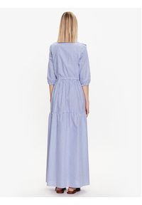 Silvian Heach Sukienka koszulowa GPP23152VE Niebieski Regular Fit. Kolor: niebieski. Materiał: bawełna. Typ sukienki: koszulowe