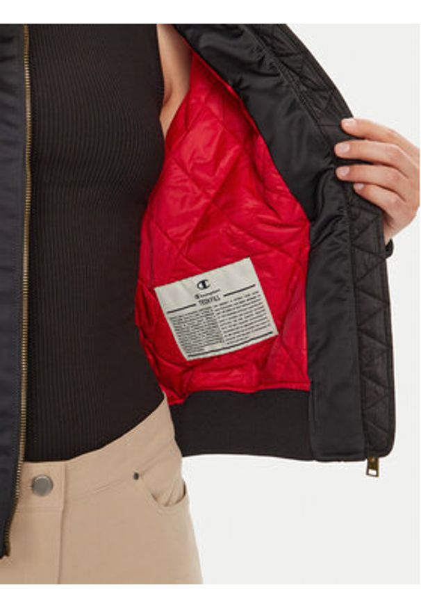 Champion Kurtka bomber 117578 Czarny Custom Fit. Kolor: czarny. Materiał: syntetyk