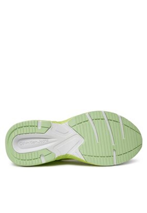 Calvin Klein Jeans Sneakersy Retro Tennis Low Lace Mix Ml Sat YW0YW01307 Zielony. Kolor: zielony. Materiał: materiał