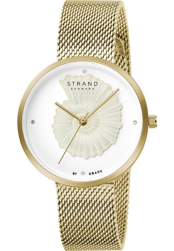 Zegarek Strand Zegarek damski Strand S700LHGIMG-DSS CYRKONIE złoty. Kolor: złoty