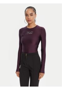 Versace Jeans Couture Body 79HAM2A1 N0008 Fioletowy Slim Fit. Kolor: fioletowy. Materiał: syntetyk