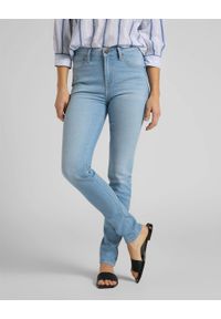 Lee - LEE SCARLETT HIGH DAMSKIE SPODNIE JEANSOWE JEANSY BLEACHED AZUR L626PQXL