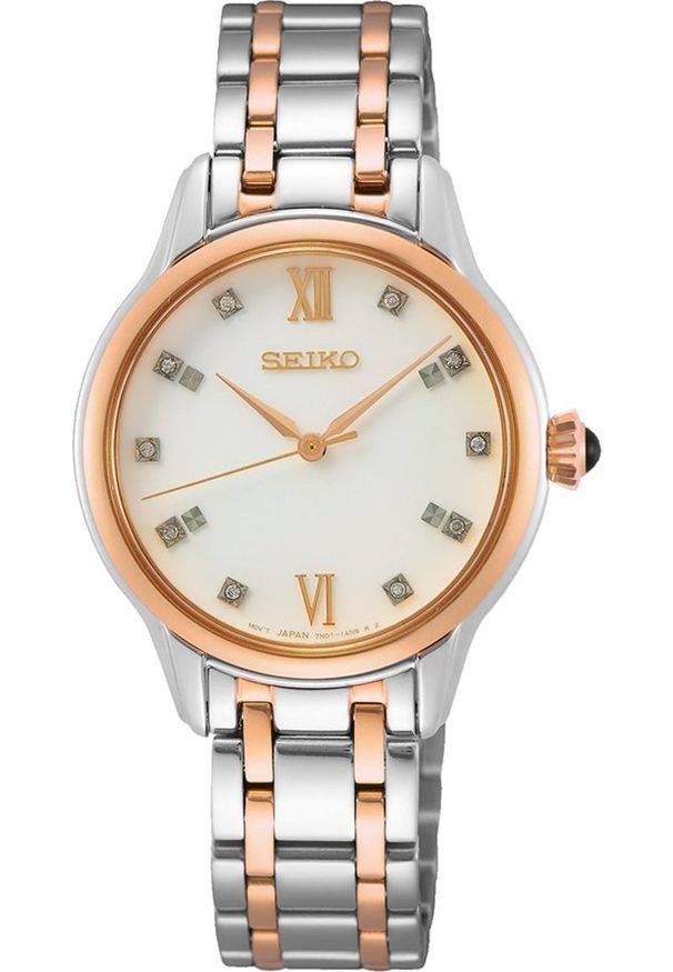 Zegarek Seiko Zegarek damski Seiko SRZ542P1 srebrny. Kolor: srebrny