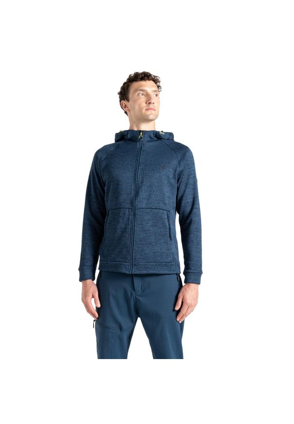 DARE 2B - Bluza Męska Polar Z Kapturem Shielding. Typ kołnierza: kaptur. Kolor: niebieski. Materiał: polar. Sezon: zima