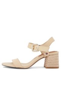 TOMMY HILFIGER - Tommy Hilfiger Sandały Block Mid Heel Sandal FW0FW08075 Czarny. Kolor: czarny