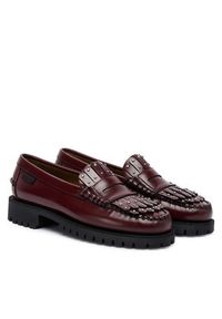 Weekend Max Mara Loafersy Weekendanlug 2525526015670 Bordowy. Kolor: czerwony. Materiał: skóra