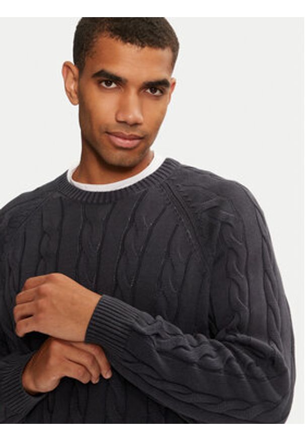 Pepe Jeans Sweter Camdem PM702455 Granatowy Regular Fit. Kolor: niebieski. Materiał: bawełna