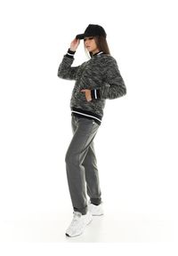 LEONE 1947 APPAREL - Damska kurtka bomber Leone w kolorze szarym. Kolor: brązowy, wielokolorowy, szary. Materiał: tkanina. Sport: turystyka piesza