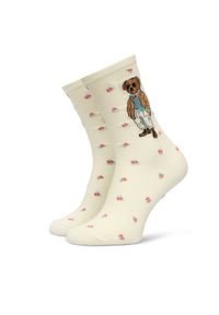 Polo Ralph Lauren Skarpety długie 455P10244001 Écru. Kolor: kremowy. Materiał: bawełna #1