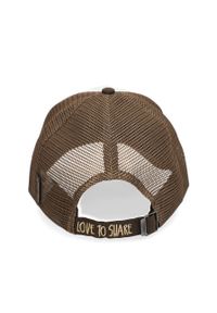 Czapka z daszkiem damska Anekke, wykonana z materiału tekstylnego z regulowanym zapięciem z tyłu, brązowa, 42481-061. Kolor: brązowy. Materiał: materiał. Styl: elegancki, klasyczny, casual #4