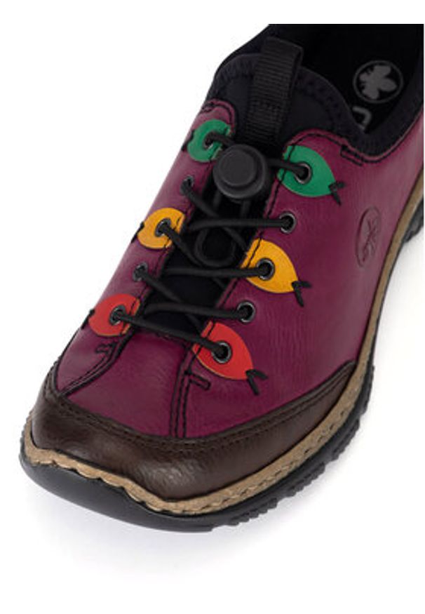 Rieker Półbuty N3271-30 Różowy. Kolor: różowy. Materiał: materiał