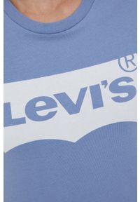 Levi's® - Levi's T-shirt. Okazja: na spotkanie biznesowe, na co dzień. Kolor: fioletowy. Materiał: dzianina. Wzór: nadruk. Styl: biznesowy, casual #3