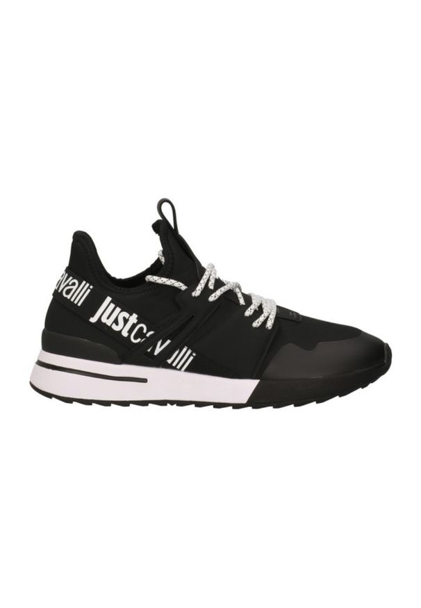 Just Cavalli - JUST CAVALLI Czarne sneakersy Fondo Action Basic, Rozmiar 43. Kolor: czarny