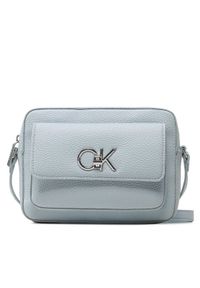 Calvin Klein Torebka Re-Lock Camera Bag With Flap Pbl K60K609397 Niebieski. Kolor: niebieski. Materiał: skórzane #1