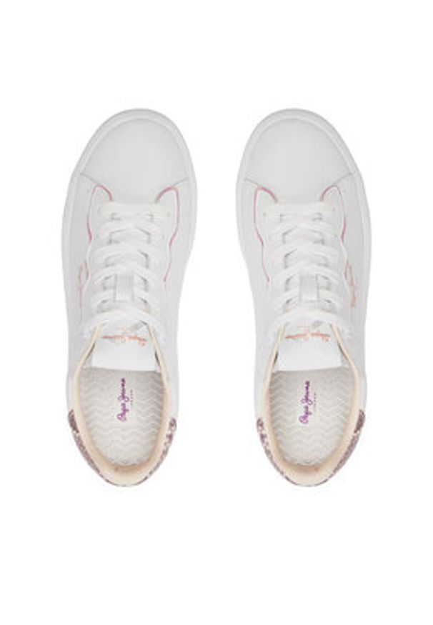 Pepe Jeans Sneakersy Dobbie Seal PLS00006 Biały. Kolor: biały. Materiał: materiał