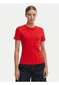 TOMMY HILFIGER - Tommy Hilfiger T-Shirt New Cody WW0WW40587 Pomarańczowy Slim Fit. Kolor: pomarańczowy. Materiał: bawełna #1
