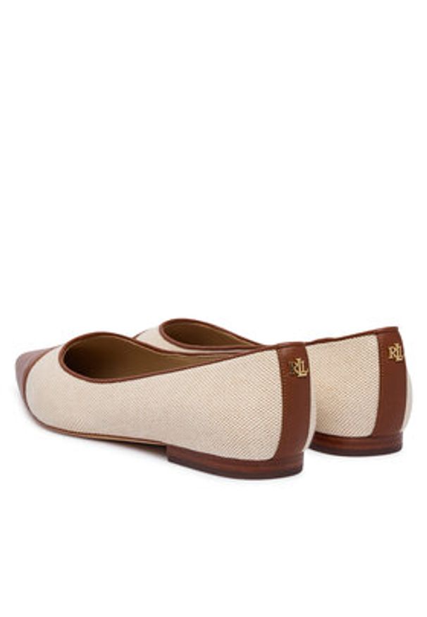 Lauren Ralph Lauren - LAUREN RALPH LAUREN Baleriny 802P10530003 Beżowy. Kolor: beżowy. Materiał: materiał