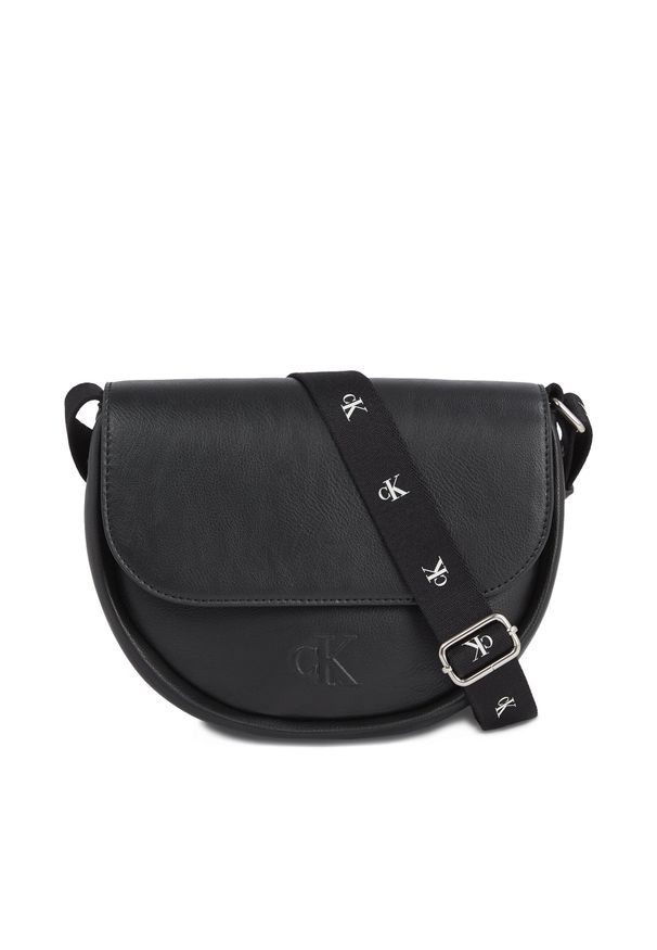 Torebka Calvin Klein Jeans Ultralight Saddle22 Pu K60K610846 BDS. Kolor: czarny. Materiał: skórzane