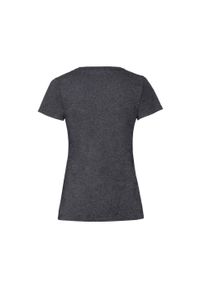 FRUIT OF THE LOOM - Koszulka Damska Valueweight Heather Z Dekoltem V. Kolor: szary