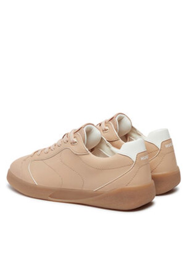 Hugo Sneakersy Riven 50523514 Beżowy. Kolor: beżowy. Materiał: skóra