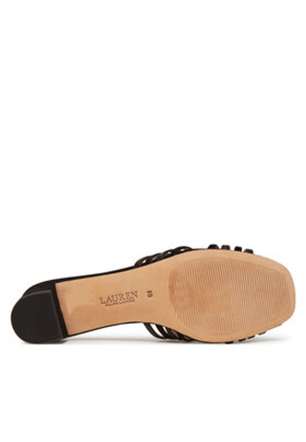 Lauren Ralph Lauren - LAUREN RALPH LAUREN Klapki Fay 802961818003 Czarny. Kolor: czarny. Materiał: zamsz, skóra