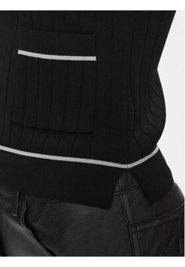 Armani Exchange Top 3DYH2A YMH6Z 1200 Czarny Regular Fit. Kolor: czarny. Materiał: syntetyk, wiskoza