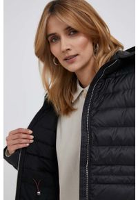 TOMMY HILFIGER - Tommy Hilfiger kurtka puchowa damska kolor czarny przejściowa. Kolor: czarny. Materiał: puch #5