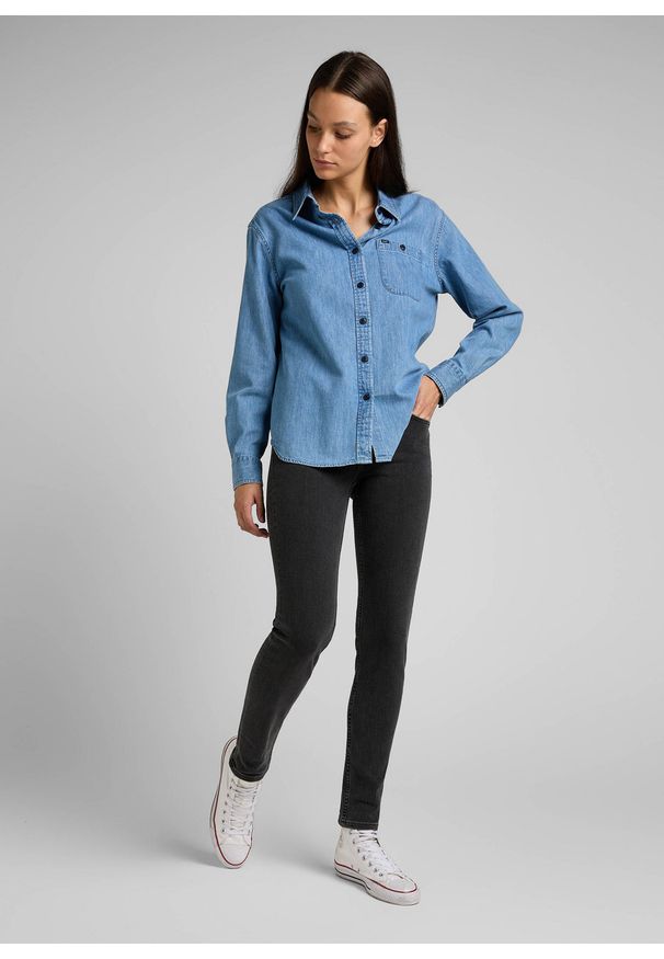 Lee - LEE SCARLETT DAMSKIE SPODNIE JEANSOWE BLACK MID STONE L526EPMU 112320154