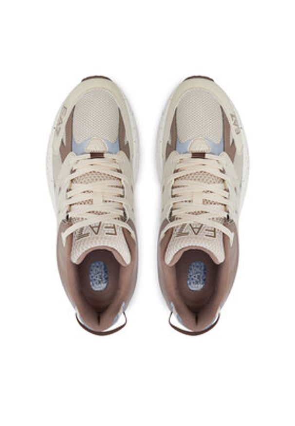 EA7 Emporio Armani Sneakersy X8X194 XK408 U255 Beżowy. Kolor: beżowy. Materiał: materiał