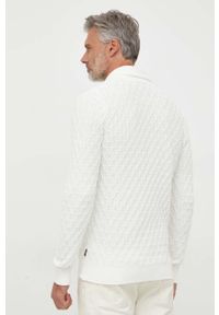 Lindbergh kardigan bawełniany kolor biały. Kolor: biały. Materiał: bawełna. Wzór: gładki #3