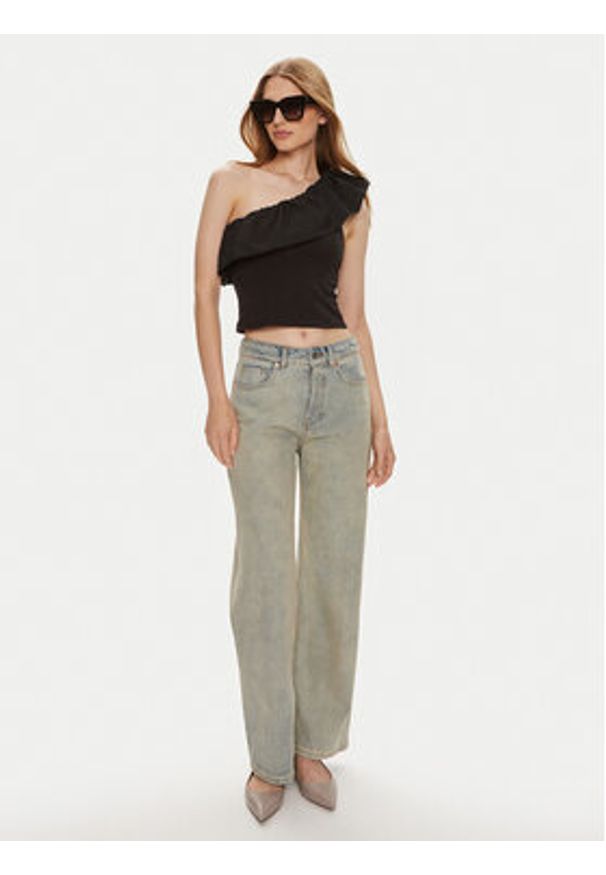 only - ONLY Bluzka Soffy 15320339 Czarny Regular Fit. Kolor: czarny. Materiał: bawełna
