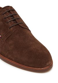 TOMMY HILFIGER - Tommy Hilfiger Półbuty Hilfiger Thunit Suede Shoe FM0FM05377 Brązowy. Kolor: brązowy. Materiał: zamsz, skóra #5