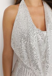 Born2be - Srebrny Długi Kombinezon w Cyrkonie Inorsa. Kolor: srebrny. Długość: długie #7